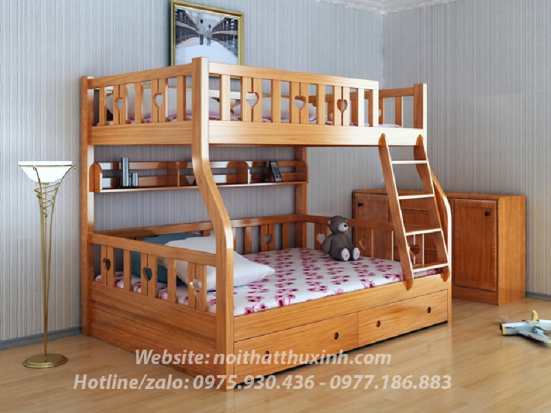 Địa chỉ lắp đặt giường tầng gỗ sồi cao cấp chất lượng ở đâu Hà Nội?