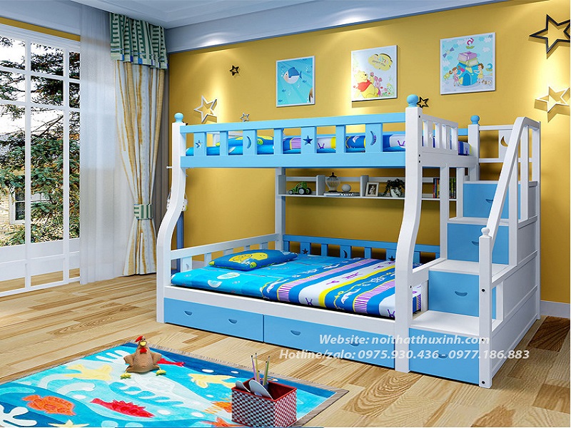 Giá giường tầng trẻ em có cầu trượt bao nhiêu tiền?