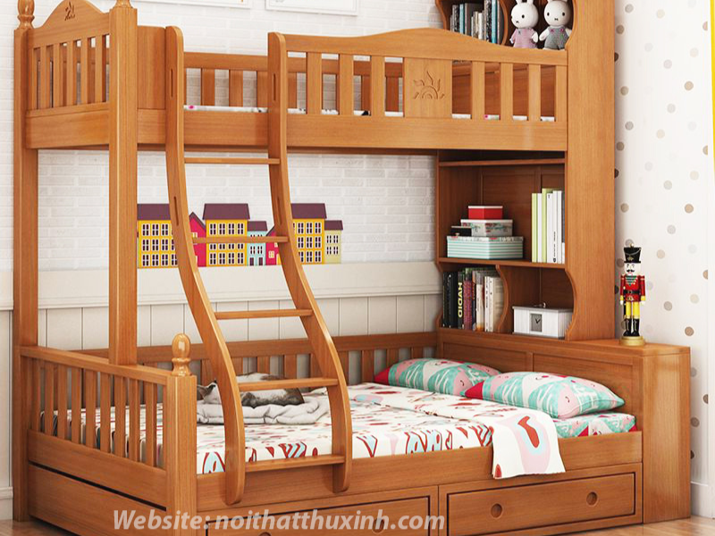 Giường 2 tầng cho bé có nhiều ưu điểm nổi bật, rất hợp với gia đình có diện tích hạn chế