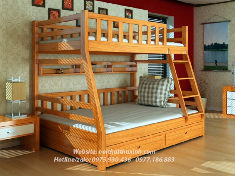 Giường tầng GT10 phù hợp với mọi lứa tuổi