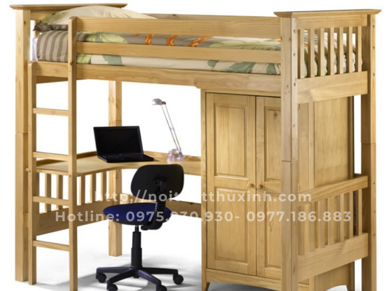 Sản phẩm giường có bàn kết hợp tủ sở hữu nhiều tính năng tiện lợi